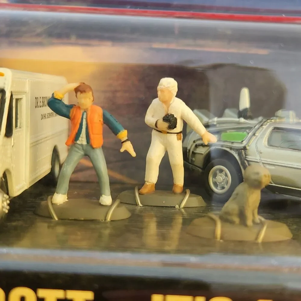Vintage Johnny Lightning Back to the Future Great Scott Time Machine Diorama